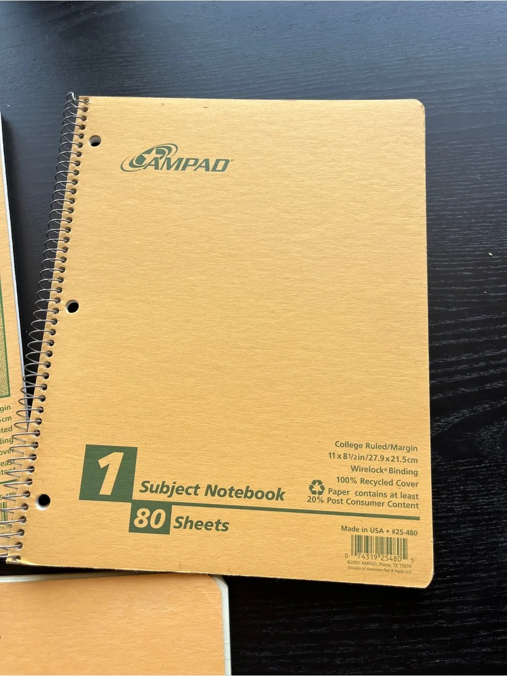 Ampad subject notebook